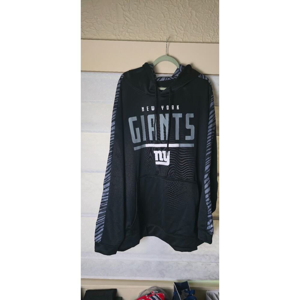NWOT New York Giants Zubaz NFL Team Apparel Hoodie Mens 5X Black Gray NEW 5XL